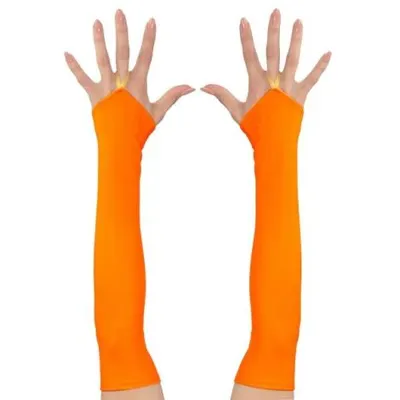 Manusi neon portocaliu fara degete