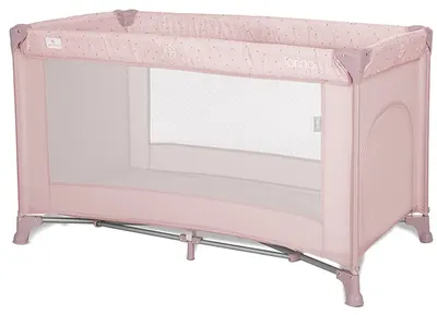 Pătuț pentru bebeluși pe 1 nivel Lorelli - Torino, Pink