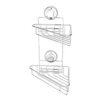 Raft pentru baie argintiu de colț autoadeziv din metal Bestlock Bath – Compactor