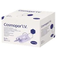 Plasturi sterili pentru fixarea branulelor Cosmopor I.V., 8 x 6 cm, Hartmann | 50 bucati