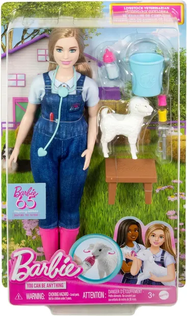 Păpușă Barbie You Can Be Anything - Aniversarea a 65-a, Vet