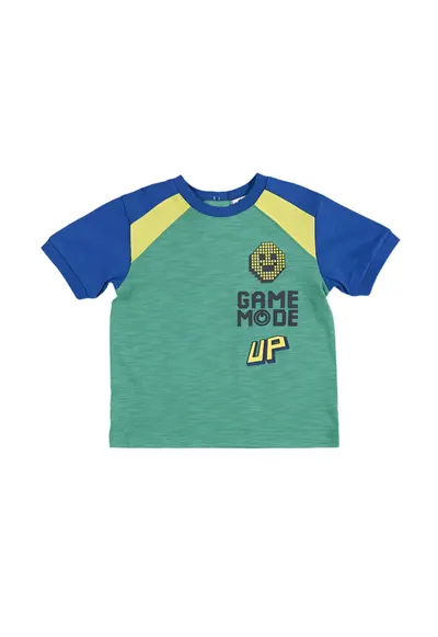 Tricou PANGO - Game Mode - Verde si Bleumarin - pentru baietei - Verde