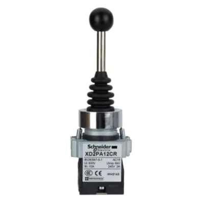 Joystick controller, Easy Harmony XB2, plastic, 22mm, 2 directii, cu retinere, 2NO
