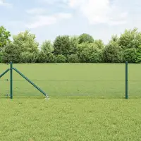vidaXL Gard de sârmă sudată cu țepi 100 x 0,8 m Oțel acoperit cu PVC