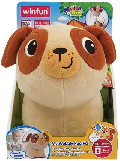 Jucărie de pluș interactivă WinFun - Mops