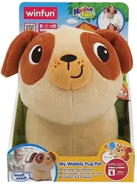 Jucărie de pluș interactivă WinFun - Mops