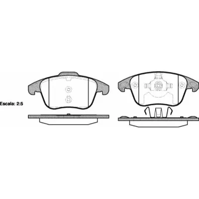 Set placute frana, frana disc REMSA 1249.00