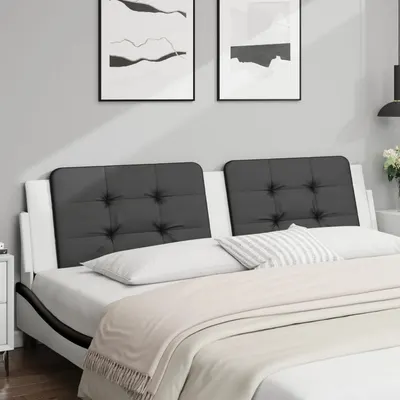 vidaXL Pernă pentru tăblie pat, Zadar, negru și alb, 200cm, piele artificială
