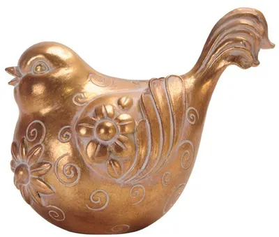 Figură decorativă Maison - Păun, variantă 1, auriu