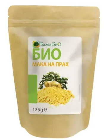 Pudră organică de rădăcină de maca, 125 g, Balev Bio