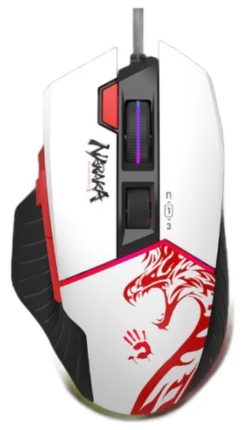 Mouse de gaming A4Tech Bloody - W95 MAX, optic, alb/roșu