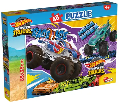 Puzzle pentru copii Lisciani din 48 XXL piese - Hot Wheels