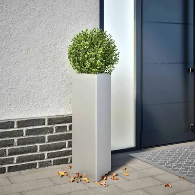 vidaXL Jardiniere grădină, 2 buc. 30x26x75 cm oțel galvanizat triunghi
