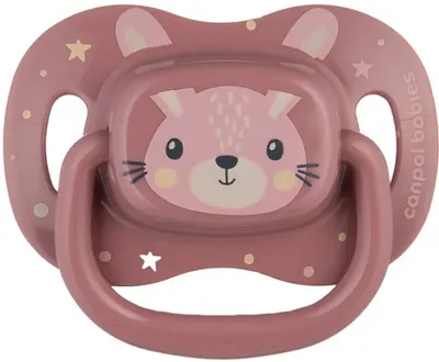 Suzetă siluni etrică din silicon Canpol - Cute Aniluni als, 6-18 luni , roz