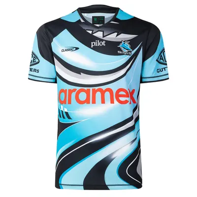 Tricou de încălzire Cronulla-Sutherland Sharks NRL Pro Retail