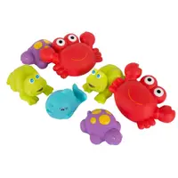 Jucarie bebelusi baietei set cu 7 animale pentru baie PlayGro