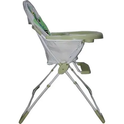 Scaun de masa pentru copii Baby Care Verde, pliabil, centura de siguranta, sezut confortabil, masuta detasabila