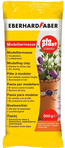 Lut de modelat Eberhard Faber - EFA Plast classic, 0.5 kg, maro