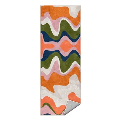 Covor tip traversă portocaliu lavabil 60x230 cm Squiggly Orange – Mila Home