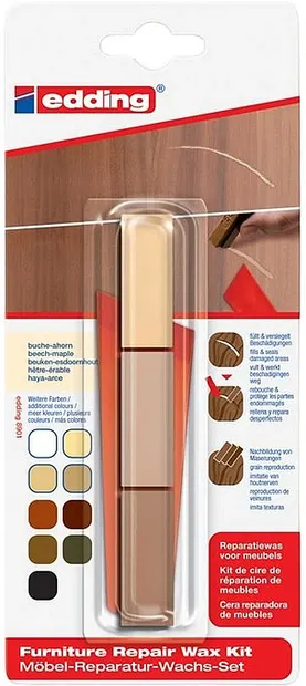 Set blocuri de ceară Edding 8901 - Pentru repararea zgârieturilor, arțar