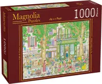 Puzzle Magnolia din 1000 piese - Cafenea franceză