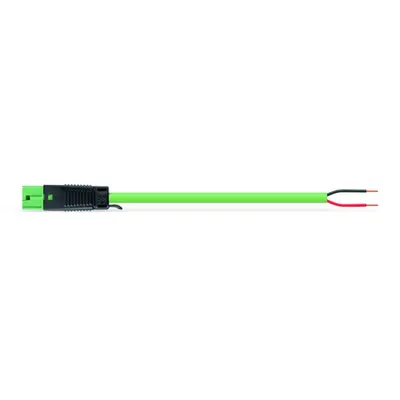 pre-assembled connecting cable; Eca; Plug/open-ended; 2-pole; Cod. E; J-Y(ST)Y…LG 2x2x0.8; 5 m; green