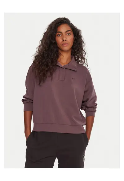 Hanorac dama violet - cu guler