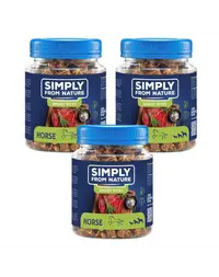 SIMPLY FROM NATURE Smart Bites Recompense caini, din cal 3x130 g