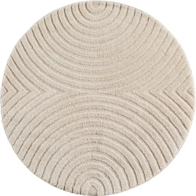 Covor crem rotund ø 120 cm Art 1122 – Ayyildiz Carpets
