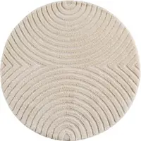 Covor crem rotund din amestec de iută ø 200 cm Art 1122 – Ayyildiz Carpets
