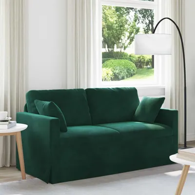 vidaXL Canapea Verde închis 158 x 78 x 80 cm Catifea