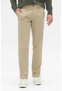 Pantaloni chino cu croiala dreapta - Bej