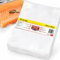 Pungi vidat gofrate NewEvo, pentru aparat de vidat alimente, 50 bucati, 20 cm x 25 cm, reutilizabile, rezistente, sous vide, lavabile in masina de