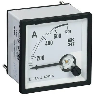 Ampermetru E47 600/5A class accuracy 1,5 96x96mm