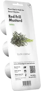 Semințe Click and Grow - Red frill mustard, 3 rezerve