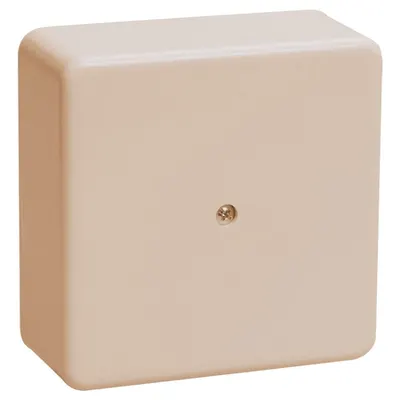 KM41212-02 pull box pentru montaj aparent 75x75x20 mm ivory (6 Clema s 6mm2)