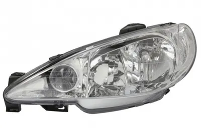 Far stanga (H1 H7, reglaj electric, fundal argintiu, Semnalizator argintiu) PEUGEOT 206 2003-2009