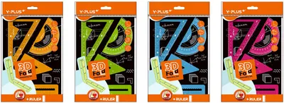 Set de instrumente de desen Y-Plus - 3D, 4 piese, sortiment