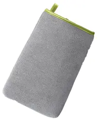 Mănușă de curățare din microfibră EKO - Pentru inox, 16 x 24.9 cm, gri