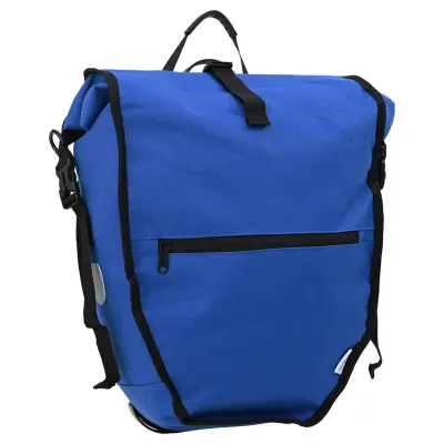 vidaXL Geantă de bicicletă albastru 32,5 x 17 x 57 cm Poliester