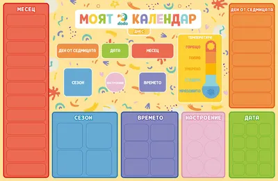 Joc magnetic educativ Dodo - Calendarul meu, 49 de piese