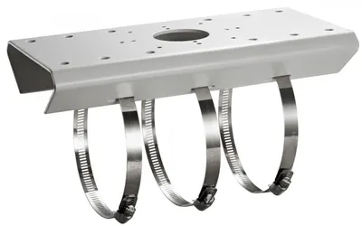 Suport de montaj pe stalp Hikvision DS-1275ZJ-SUS, material otel inoxidabil, dimensiuni: 127 mm × 46 mm × 250 mm, greutate: 1480