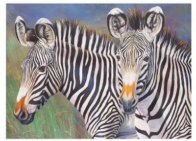 Set de pictură cu vopsele acrilice Royal - Zebră, 39 x 30 cm