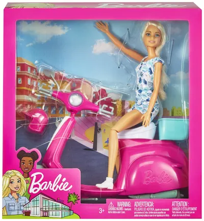 Papusa cu scooter, Barbie, GBK85