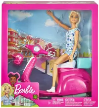 Papusa cu scooter, Barbie, GBK85