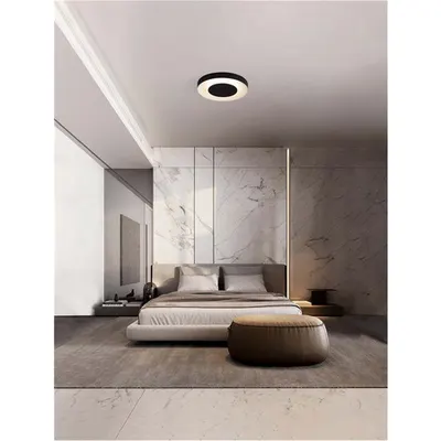 Plafoniera PADA Triac Dimabil Nisipiu Negru & Alb Metal & Acrylic LED 25 Wat 220-240Volt 1592Lm IP20 2700 + 4000K
