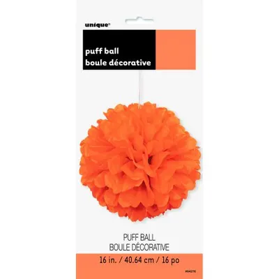 Pom pom portocaliu 40 cm