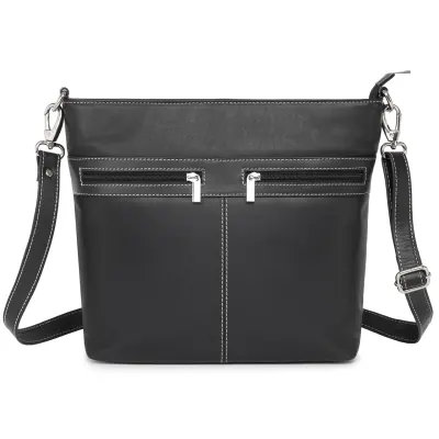 Geanta de dama, Violeta GT3876, piele naturala, Negru