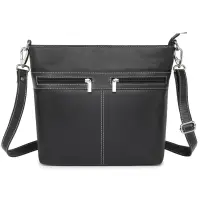 Geanta de dama, Violeta GT3876, piele naturala, Negru