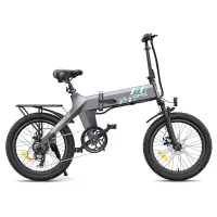 Bicicleta electrica pliabila Ulzomo Ridge 20 E-bike, 250W, 36V 15.6Ah, autonomie 60km, viteza maxima 25km/h, Gray, 20'' - Default Title